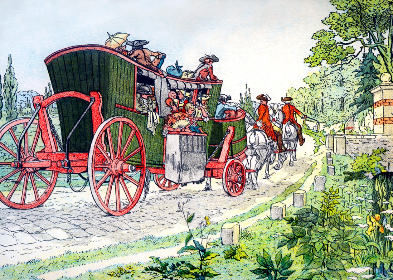 Trener fra Paris til Versailles av Eugene Courboin