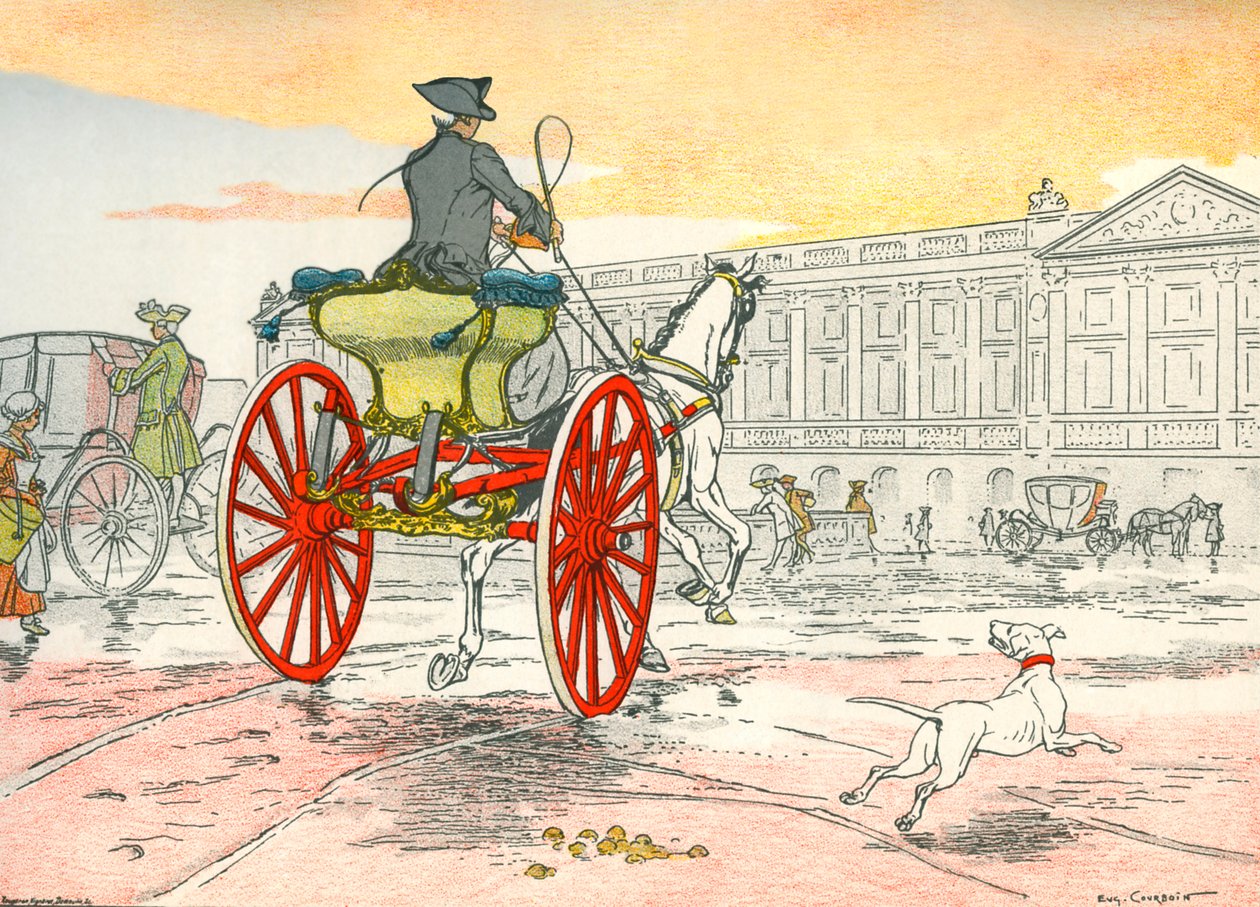 En-hest shay under Ludvig XVs regjeringstid av Eugene Courboin