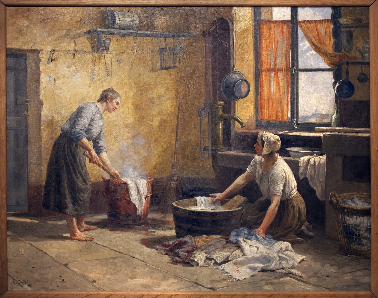 Lavendel. Maleri av Eugene Damaskus (1844-1899), olje på lerret av Eugene Damas