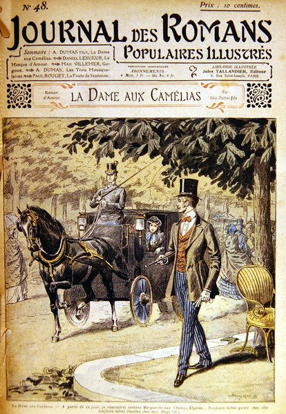 Armand møter Marguerite på Champs-Elysees, illustrasjon for 