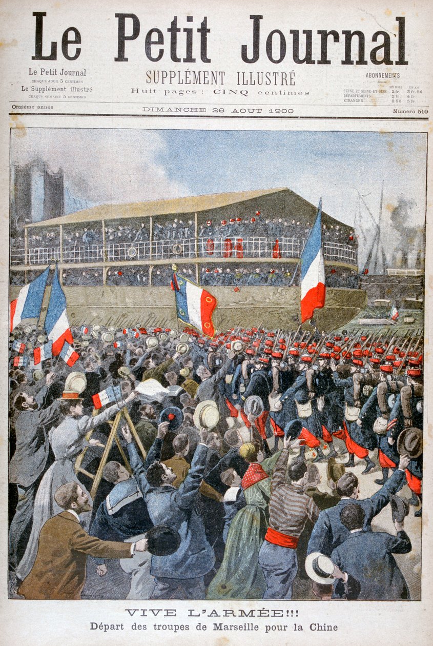 Franske tropper på vei til Kina, 1900 av Eugene Damblans