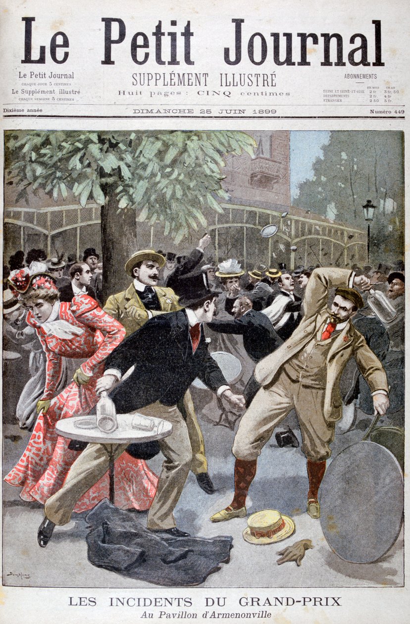 Hendelse ved Grand-Prix, Pavilion dArmenonville, Frankrike, 1899. av Eugene Damblans