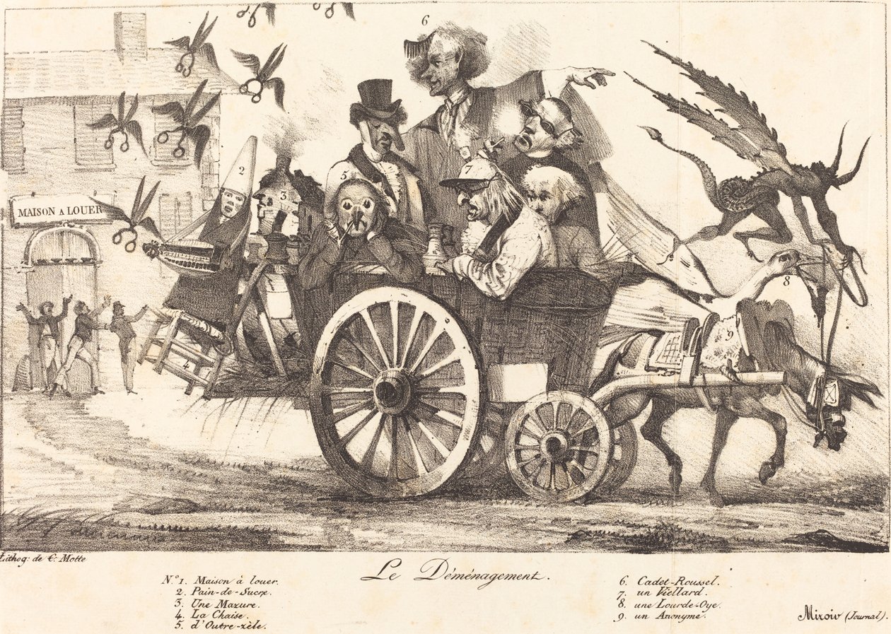 Fjerning av sensur, ca. 1821. Skapere: Eugene Delacroix, Charles Etienne Pierre Motte. av Eugene Delacroix, Charles Etienne Pierre Motte