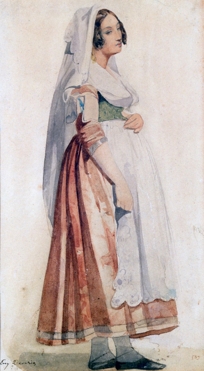 Ung italiensk, c1825-1865 av Eugene Deveria