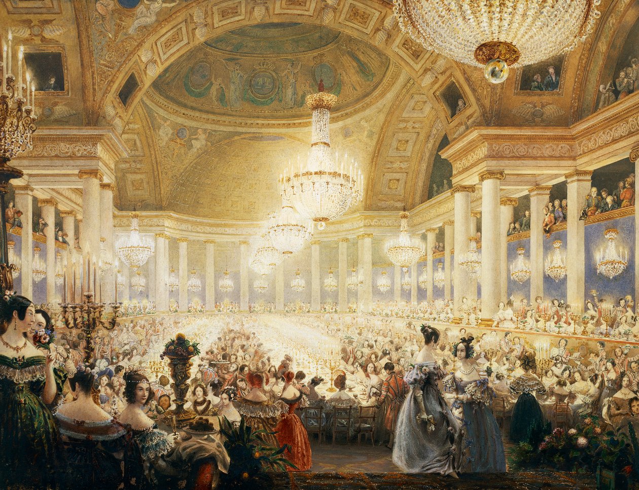Damenes fest på Tuileries i 1835 av Eugene Emmanuel Viollet le Duc