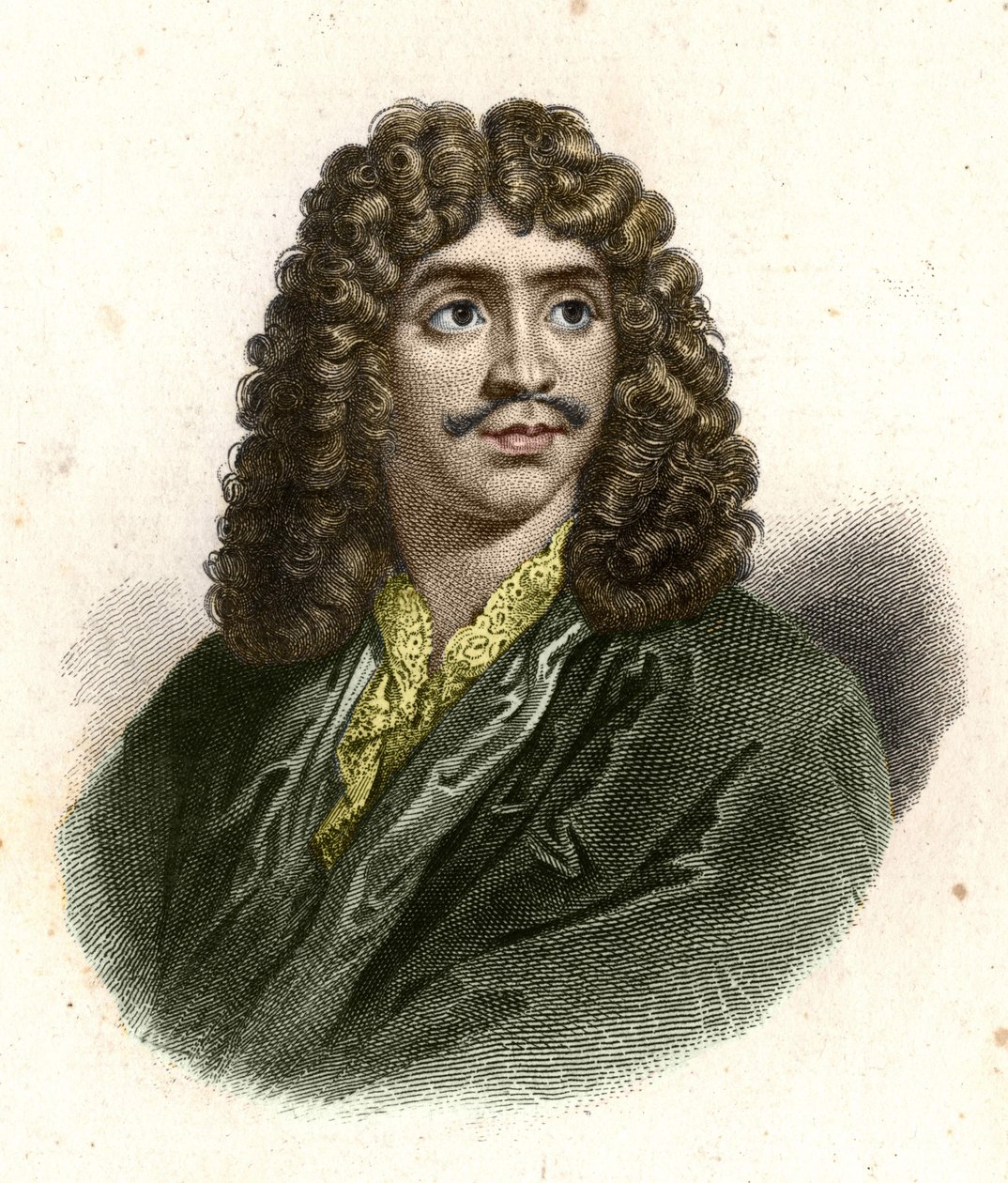 Jean Baptiste Poquelin sa Molière (1622 - 1673) gravert av Giraut. av Eugene Giraud