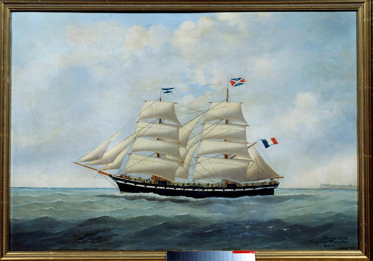 Le murstein Union (for torskefiske) Maleri av Eugene Margueritte-Grandin dit Eugene Grandin (1833-1916) 1904 Søn. 0,57x0,81 m Fecamp, musee des Terres Neuvas - The brigg Union. (torskefiske) Maleri av Eugene Grandin (1833-1916) av Eugene Grandin