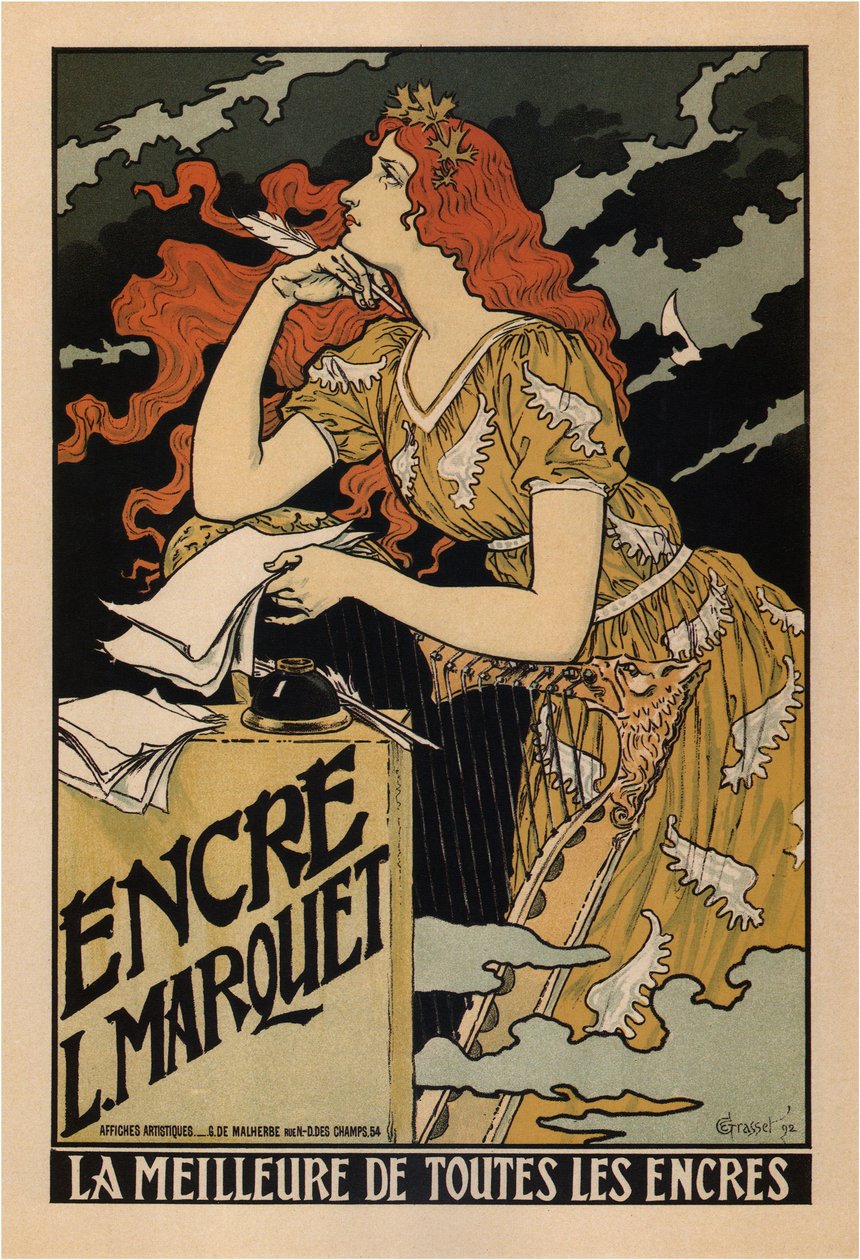 Ink L. Marquet-plakat, 1892 av Eugene Grasset