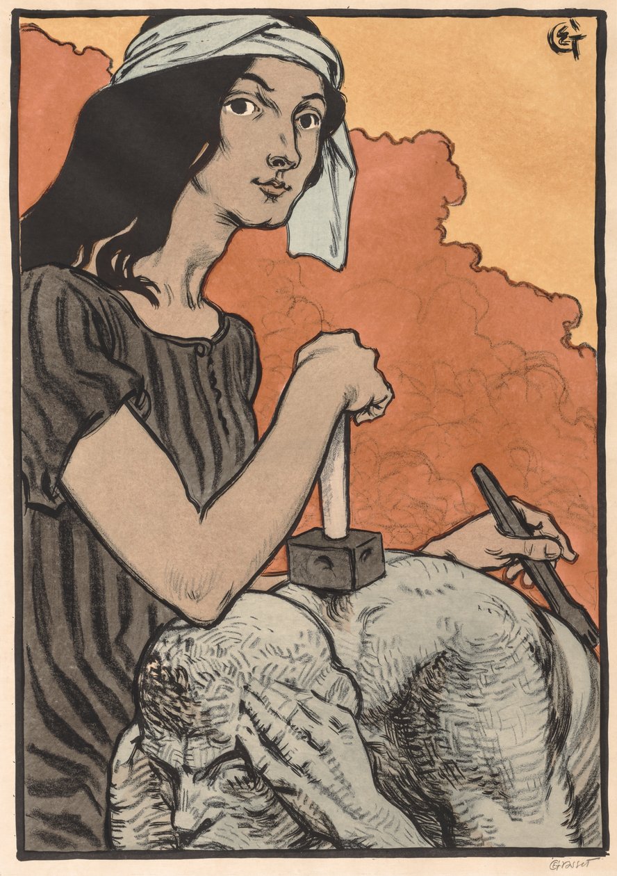 Skulptør av Eugene Grasset