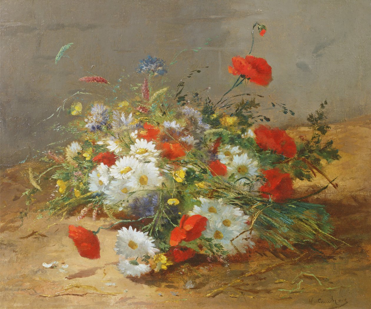 Blomsterstudie av Eugene Henri Cauchois