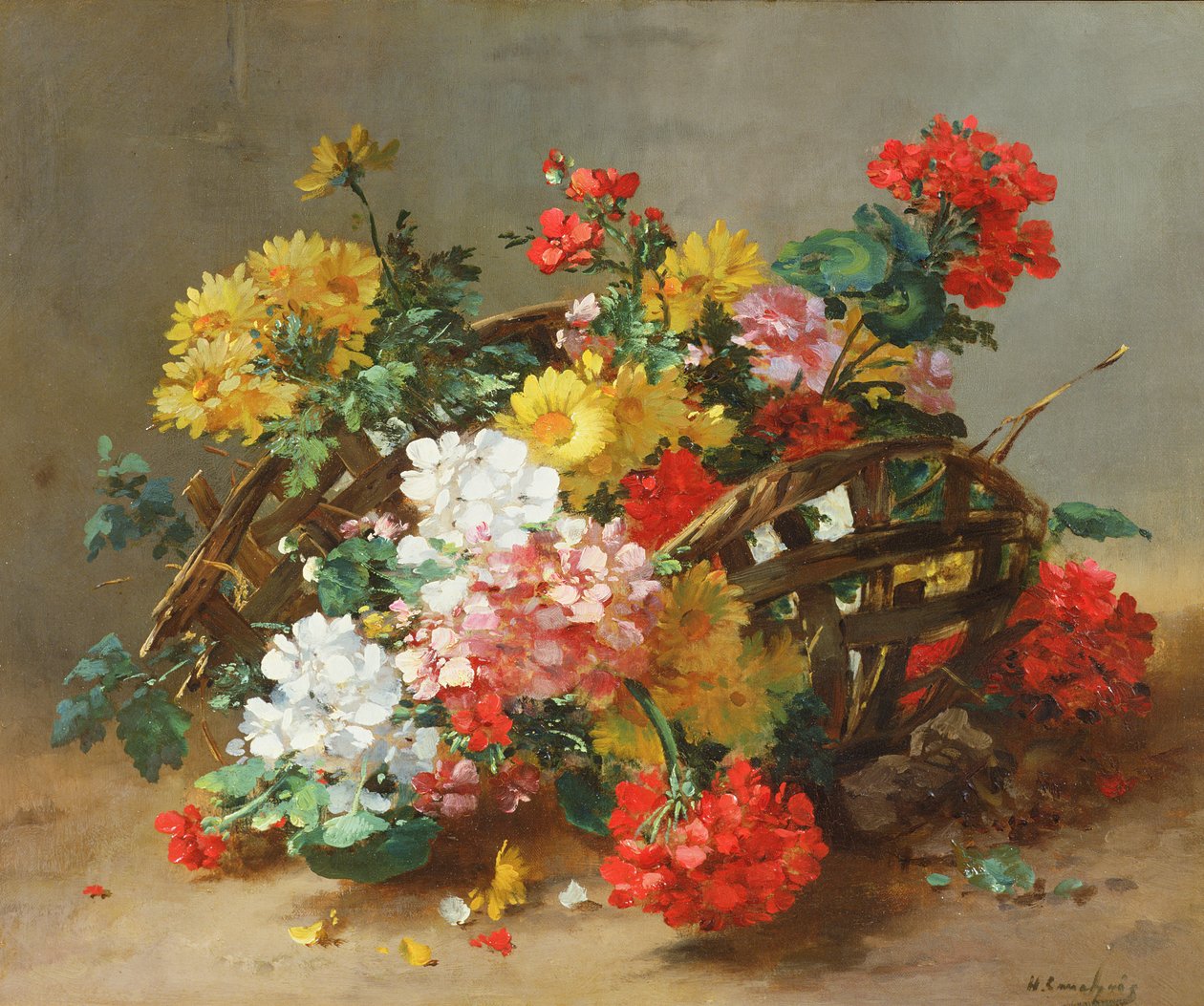 Blomsterstudie av Eugene Henri Cauchois
