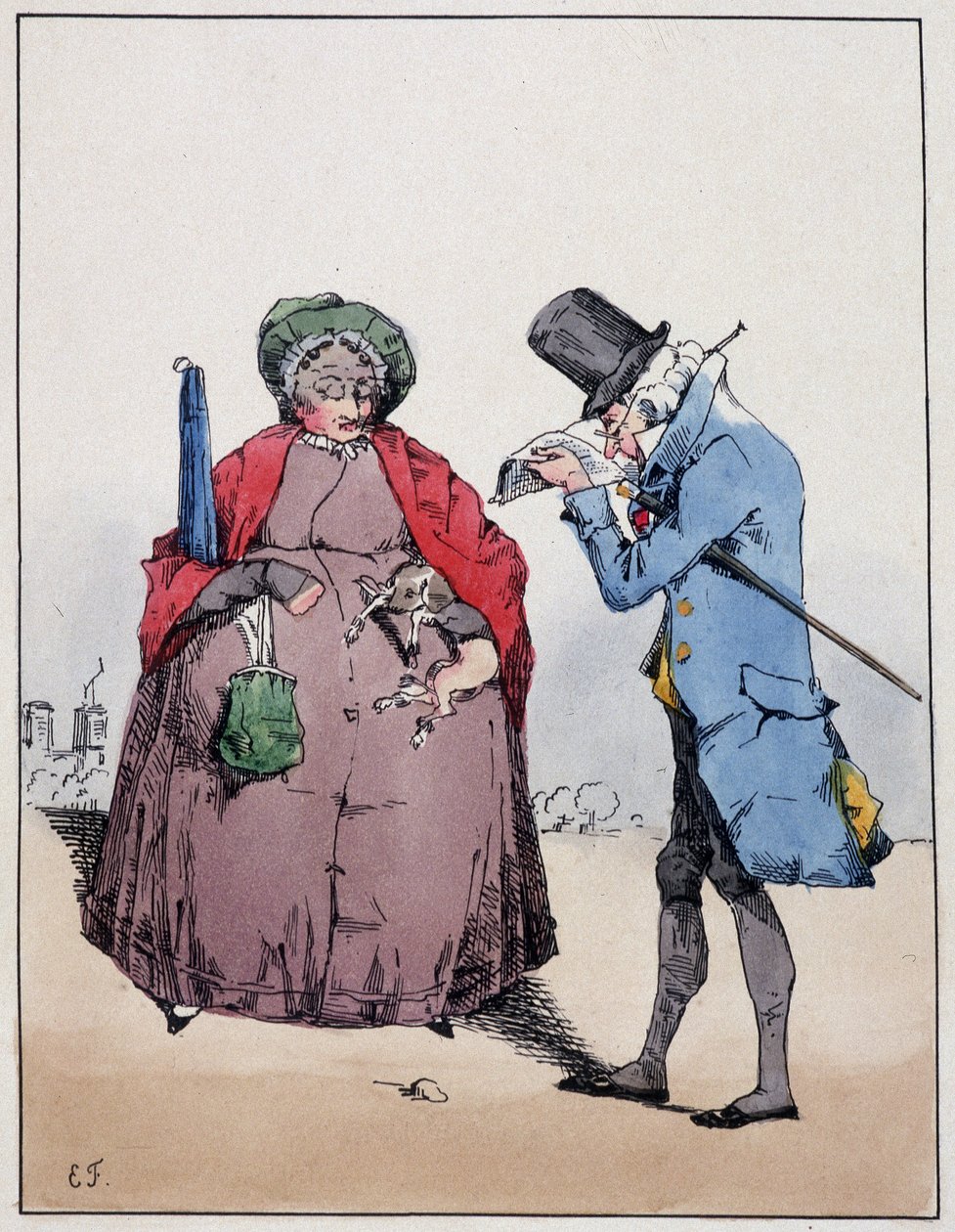 Couple de bourgeois, Jardin du Luxembourg - i "" Souvenirs d