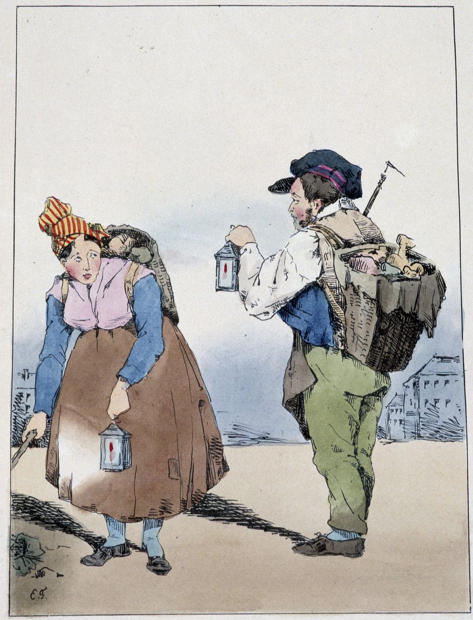 Lyktholder, rue Mouffetard - i "" Souvenirs d