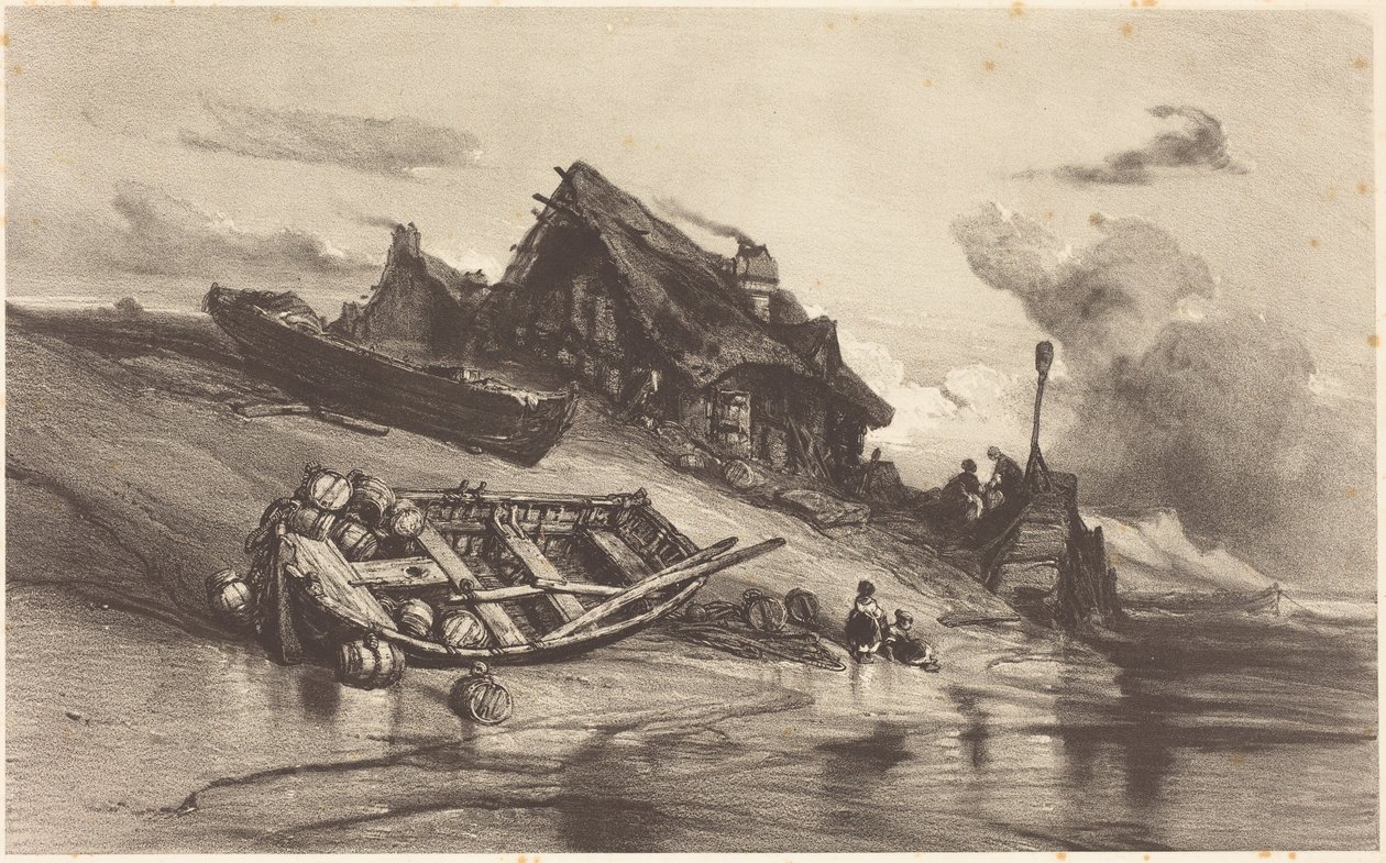 Fiskerhytter av Eugene Isabey