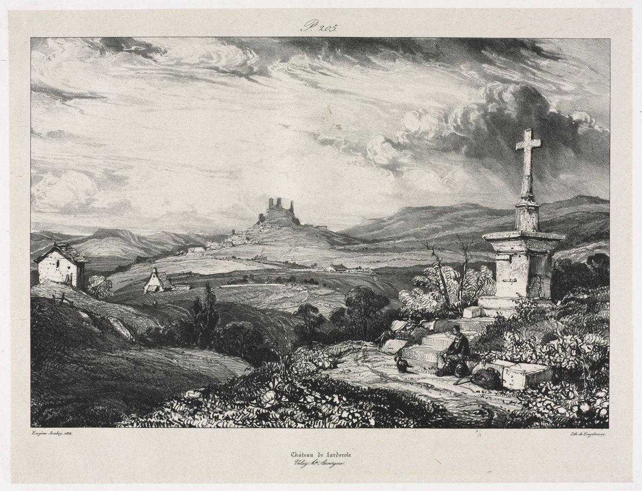 Larderole Castle, 1832. av Eugene Isabey