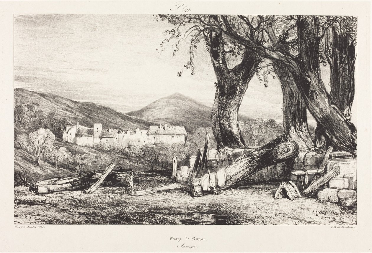 Gorge de Royat, Auvergne av Eugene Isabey