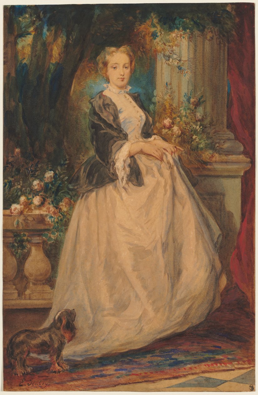 Portrett av Madame Thomas (født Camille Boucher) av Eugene Isabey