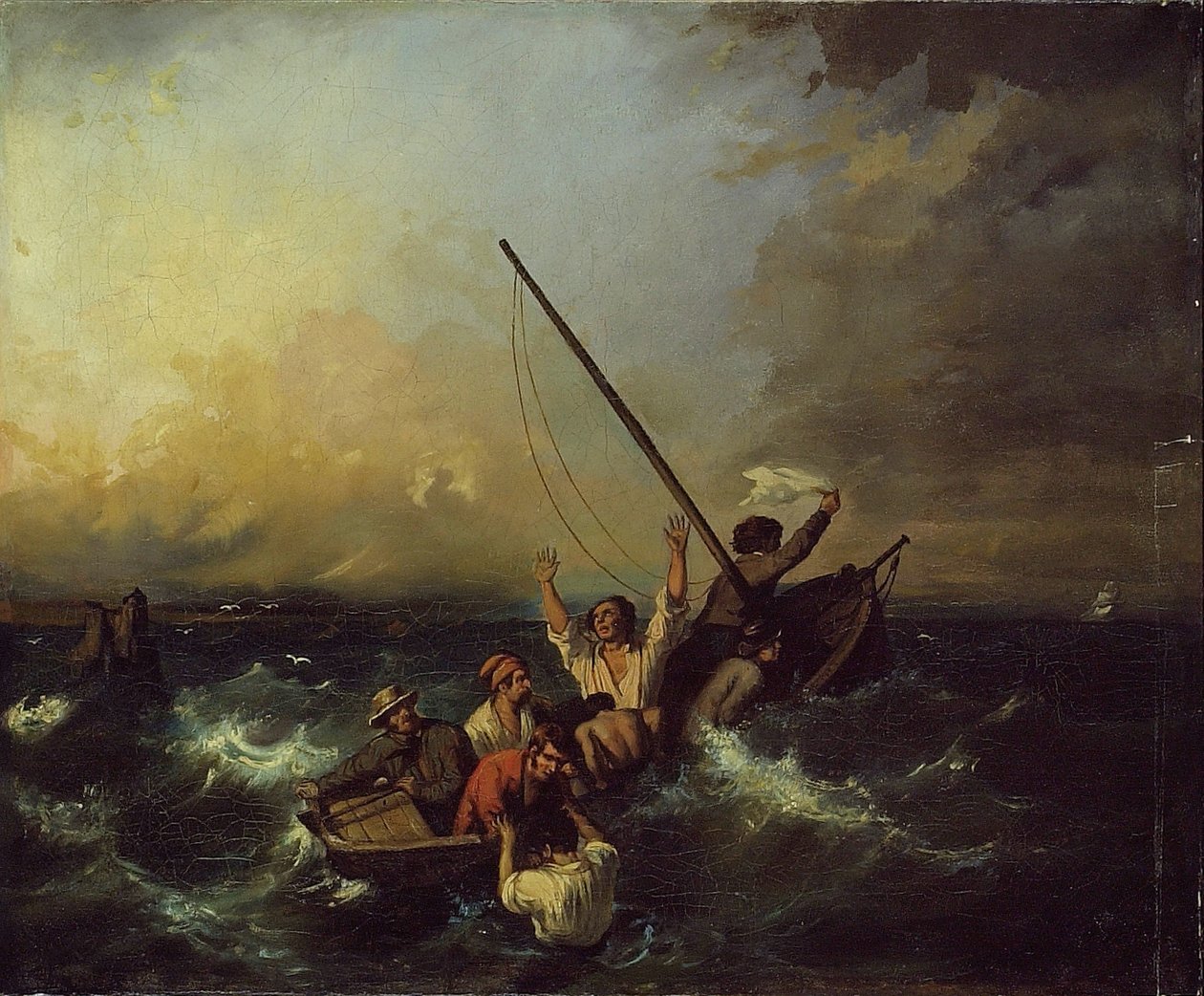 Skipsvrak av Eugene Isabey