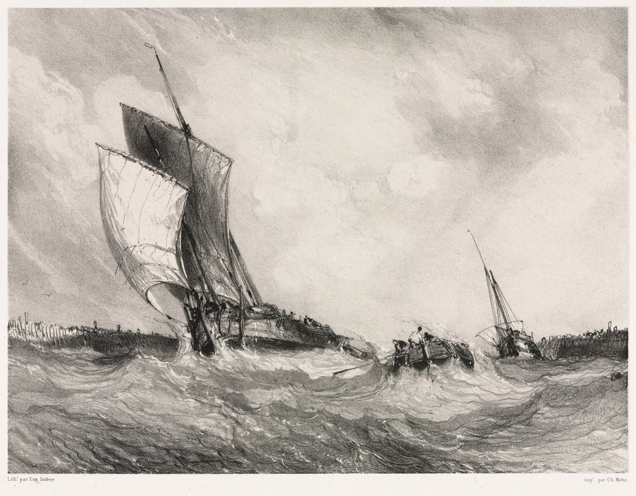 Six Marines: Return to Port, 1833. av Eugene Isabey