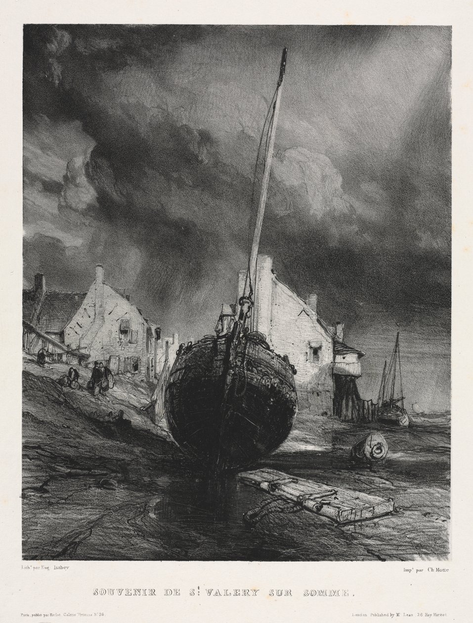 Six Marines: Souvenir fra Saint Valéry sur Somme av Eugene Isabey