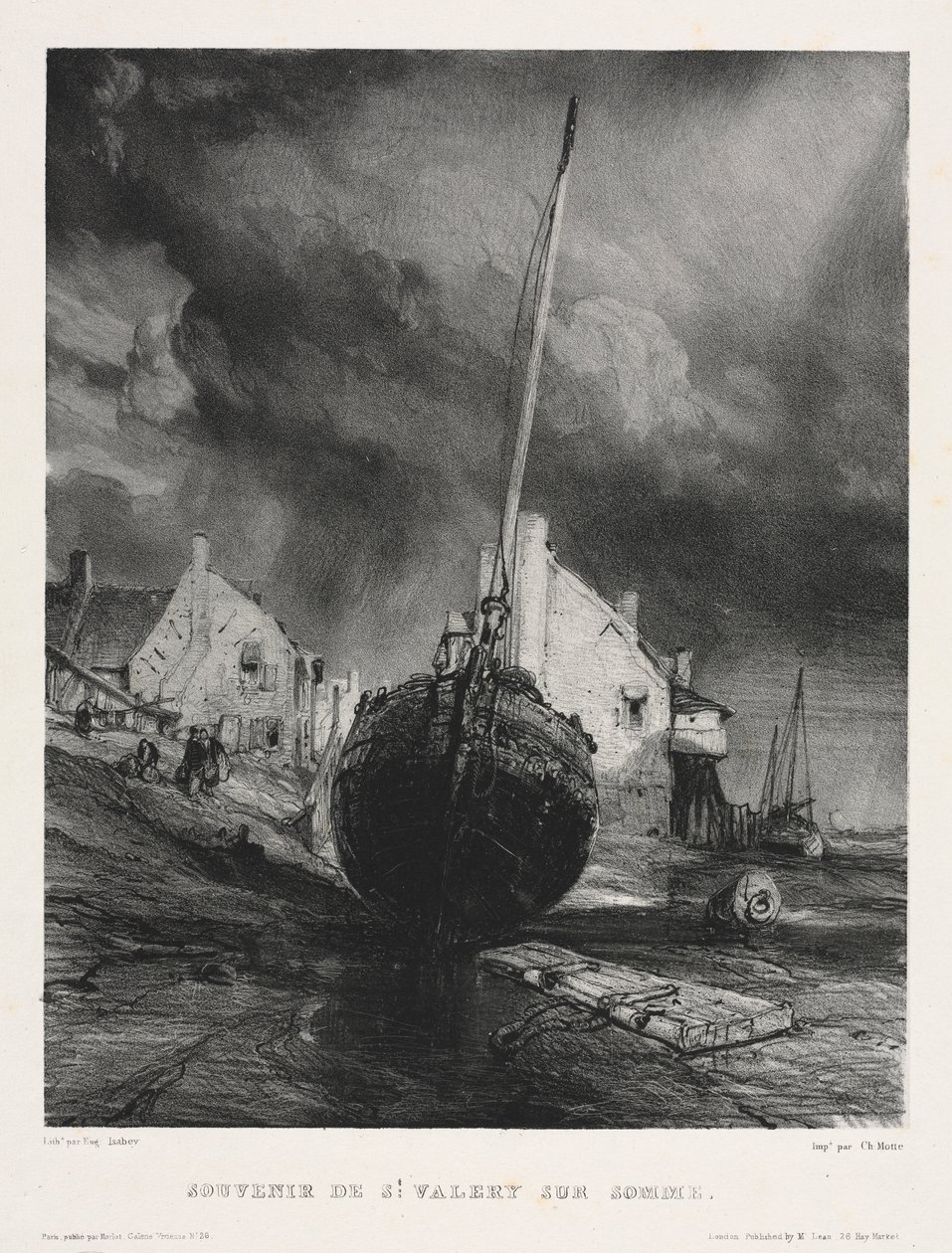 Six Marines: Souvenir of Saint Valéry sur Somme, 1833. av Eugene Isabey
