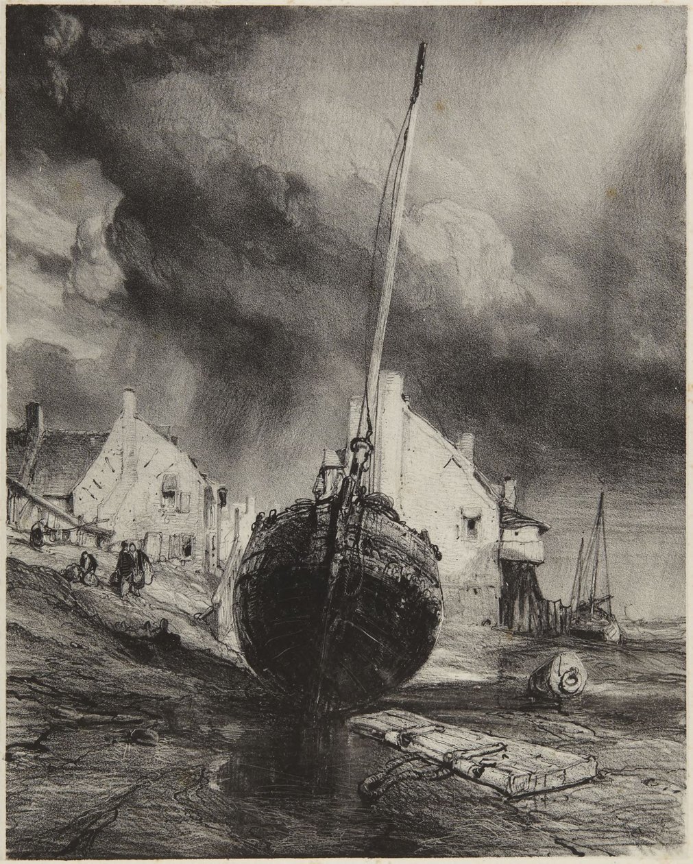 Minner fra St. Valery-sur-Somme av Eugene Isabey