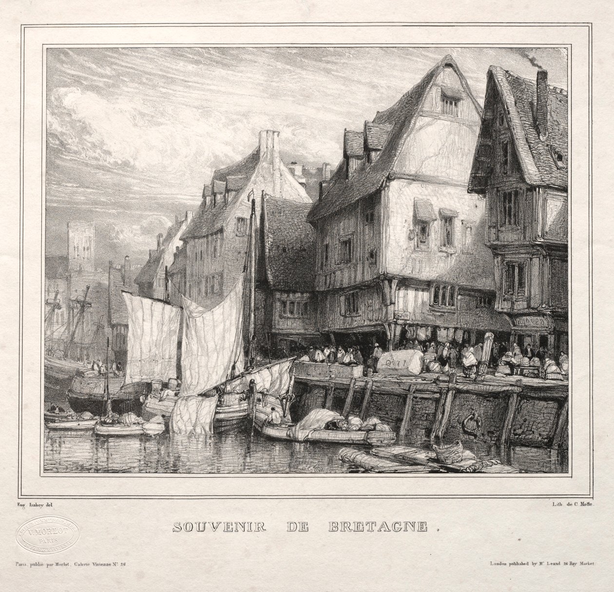 Suvenirer: Suvenir fra Bretagne, 1832. av Eugene Isabey