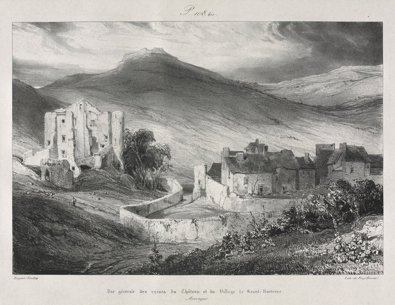 Pittoreske og romantiske reiser i det gamle Frankrike, Auvergne..., 1831. av Eugene Isabey