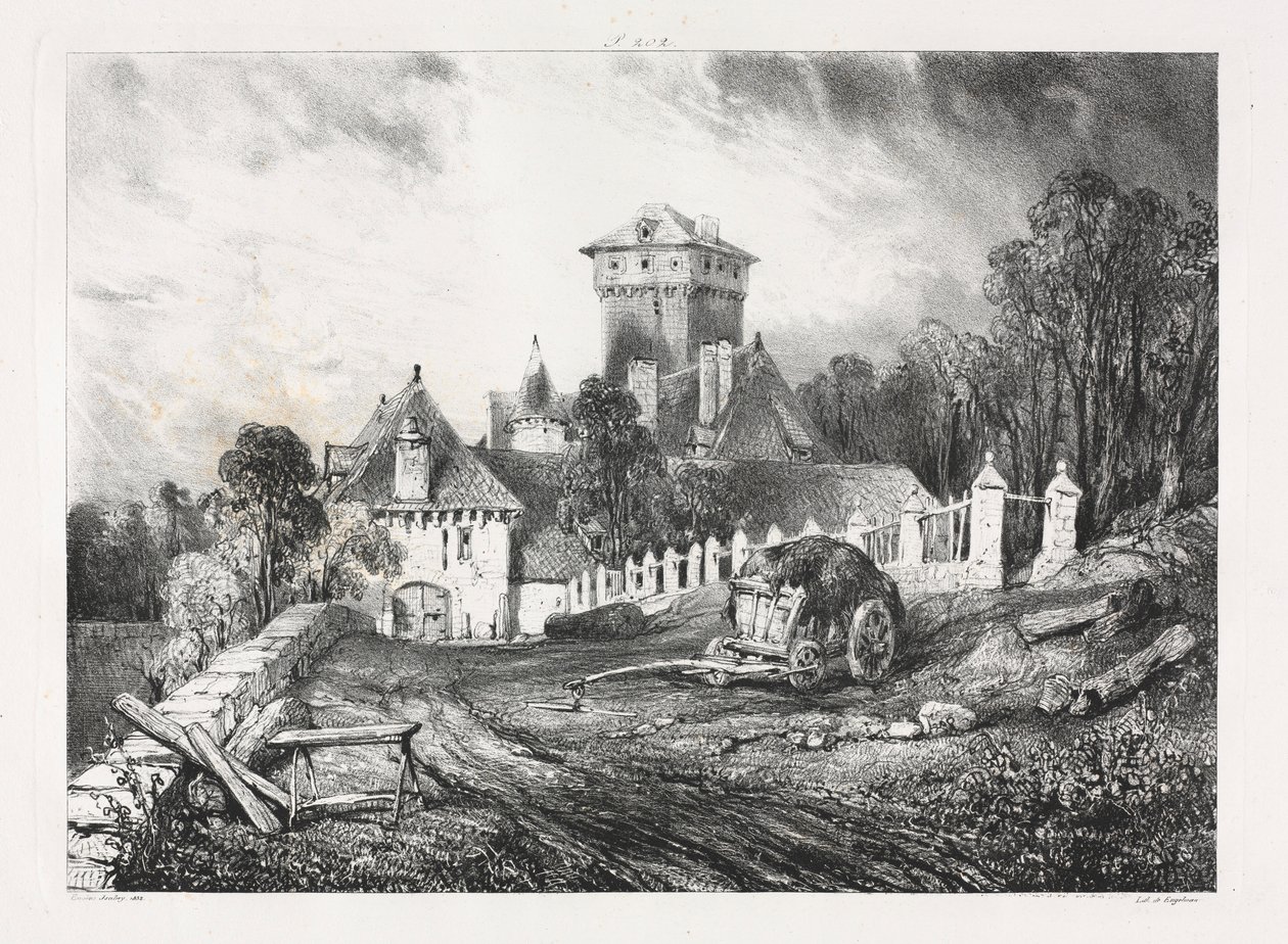Pittoreske og romantiske reiser i det gamle Frankrike, Auvergne..., 1832. av Eugene Isabey