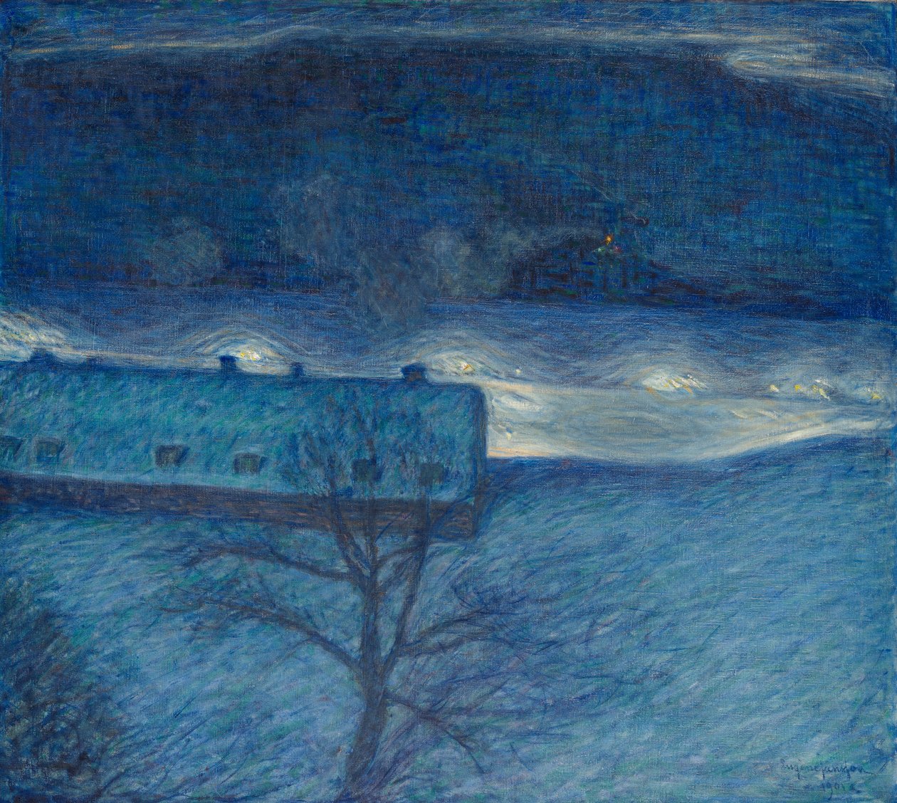Vinternatt over kaia av Eugène Jansson