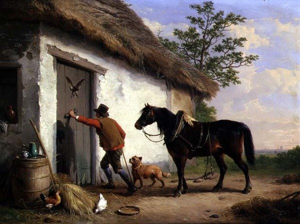 Ved hyttedøra av Eugene Joseph Verboeckhoven