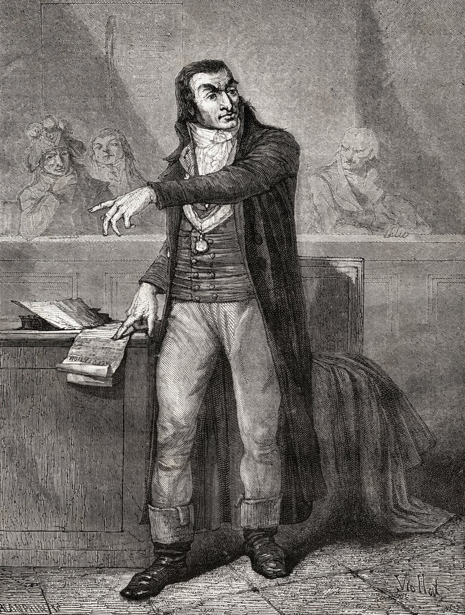 Antoine Quentin Fouquier-Tinville (1746-95), gravert av Blanpain av Eugene Joseph Viollat