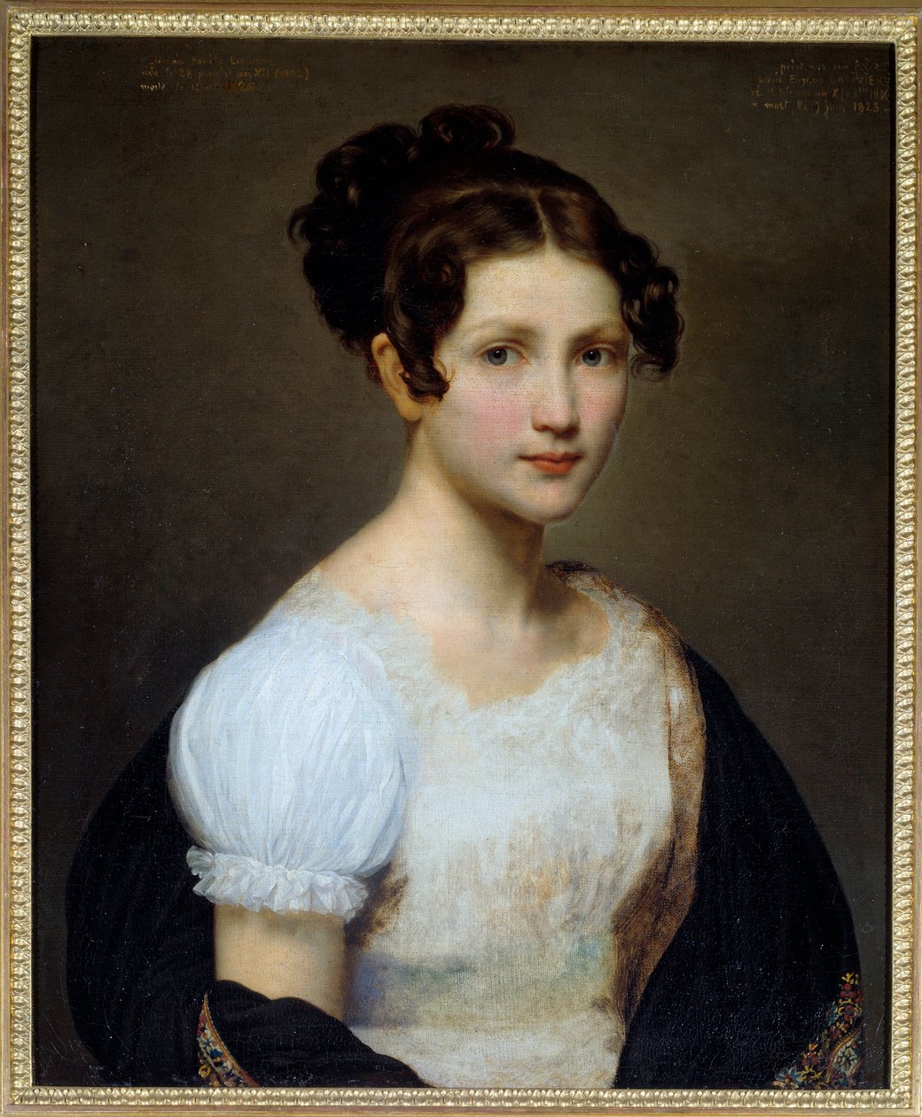Portrett av Eugenie Pamela Lariviere, søsteren til maleren (1804-1824). Maleri av Eugene Lariviere (1801-1823) av Eugene Lariviere