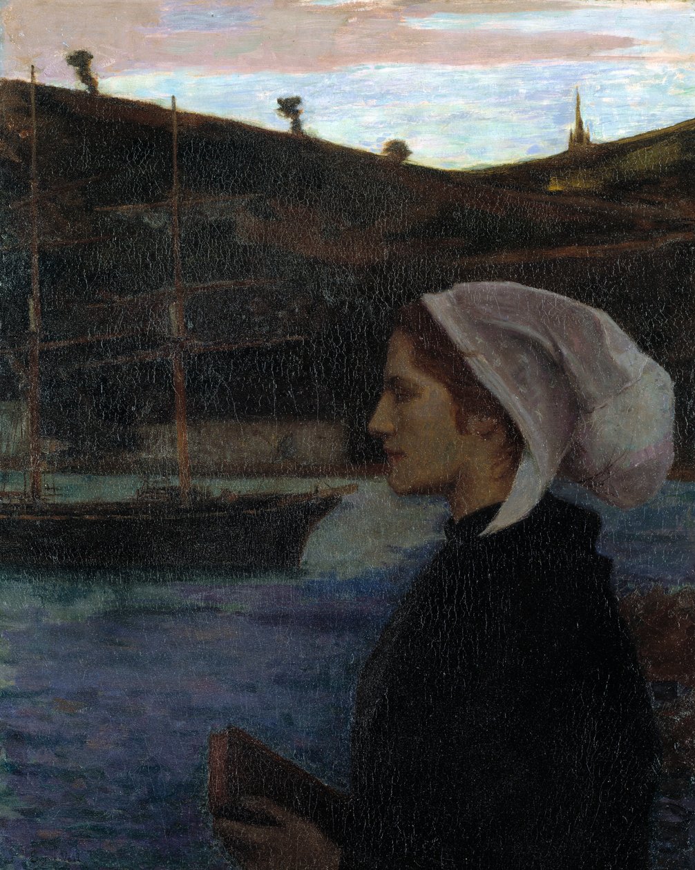 En bretonsk søndag, ca. 1890. av Eugene Laurent Vail