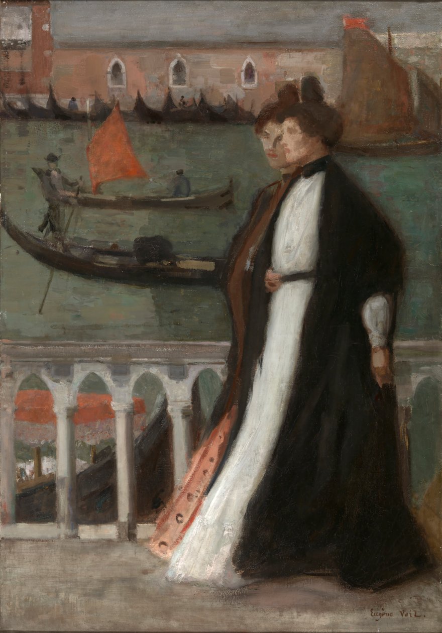 Langs Riva, slutten av 1800-begynnelsen av 1900-tallet. av Eugene Laurent Vail