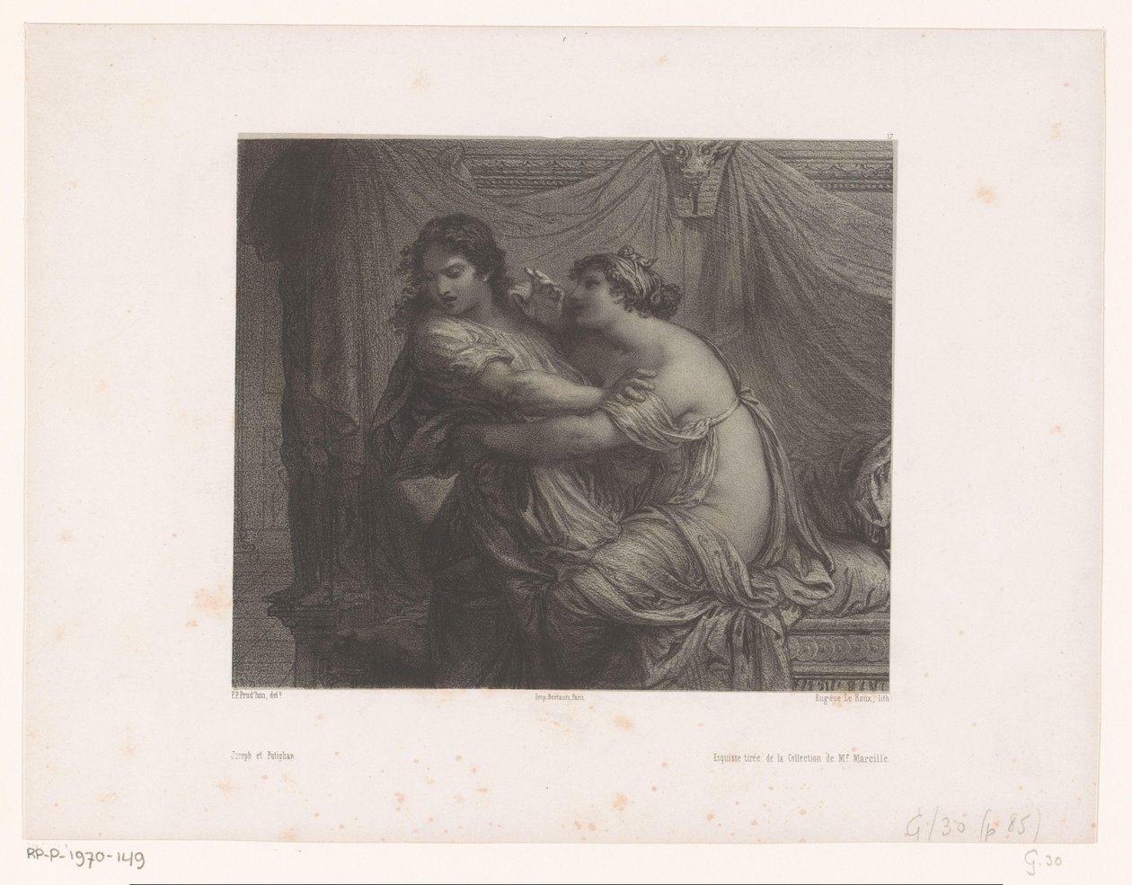 Josef og Potifars kone Joseph et Putiphar (tittel på objekt) Gamle og samtidskunstnere (serietittel) Les artistes anciens et modernes (serietittel) av Eugene Leroux