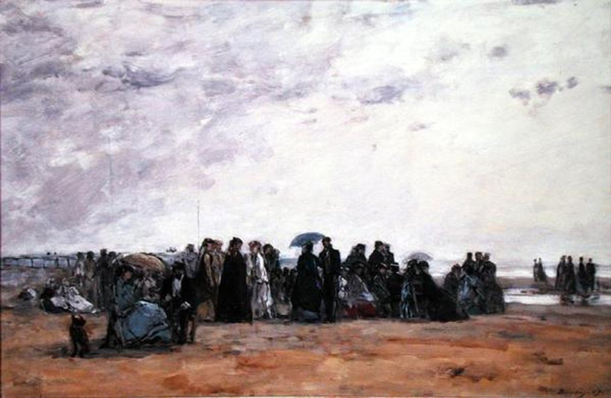 Et vanningssted ved sjøen av Eugene Louis Boudin