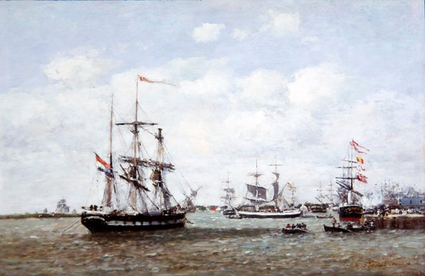 Antwerpen, havnen av Eugene Louis Boudin