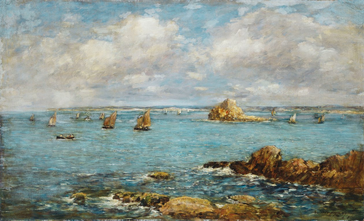 Douarnenez-bukten; Douarnenez-bukten, 1897 av Eugene Louis Boudin