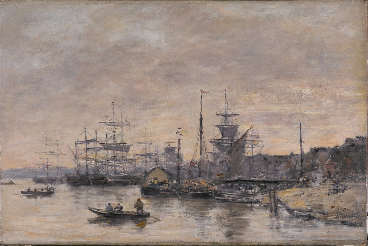 Bordeaux, havnen av Eugene Louis Boudin