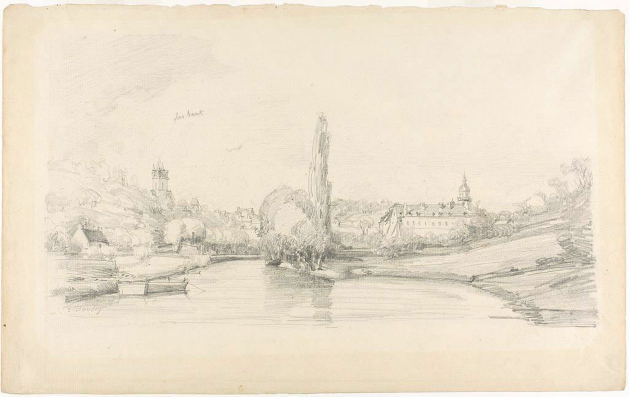 Kanalscene nær Brussel av Eugene Louis Boudin