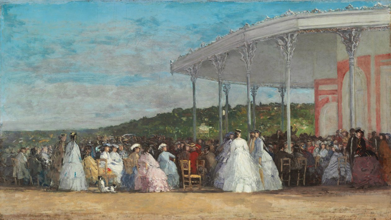 Konsert på Casino of Deauville, 1865. av Eugene Louis Boudin