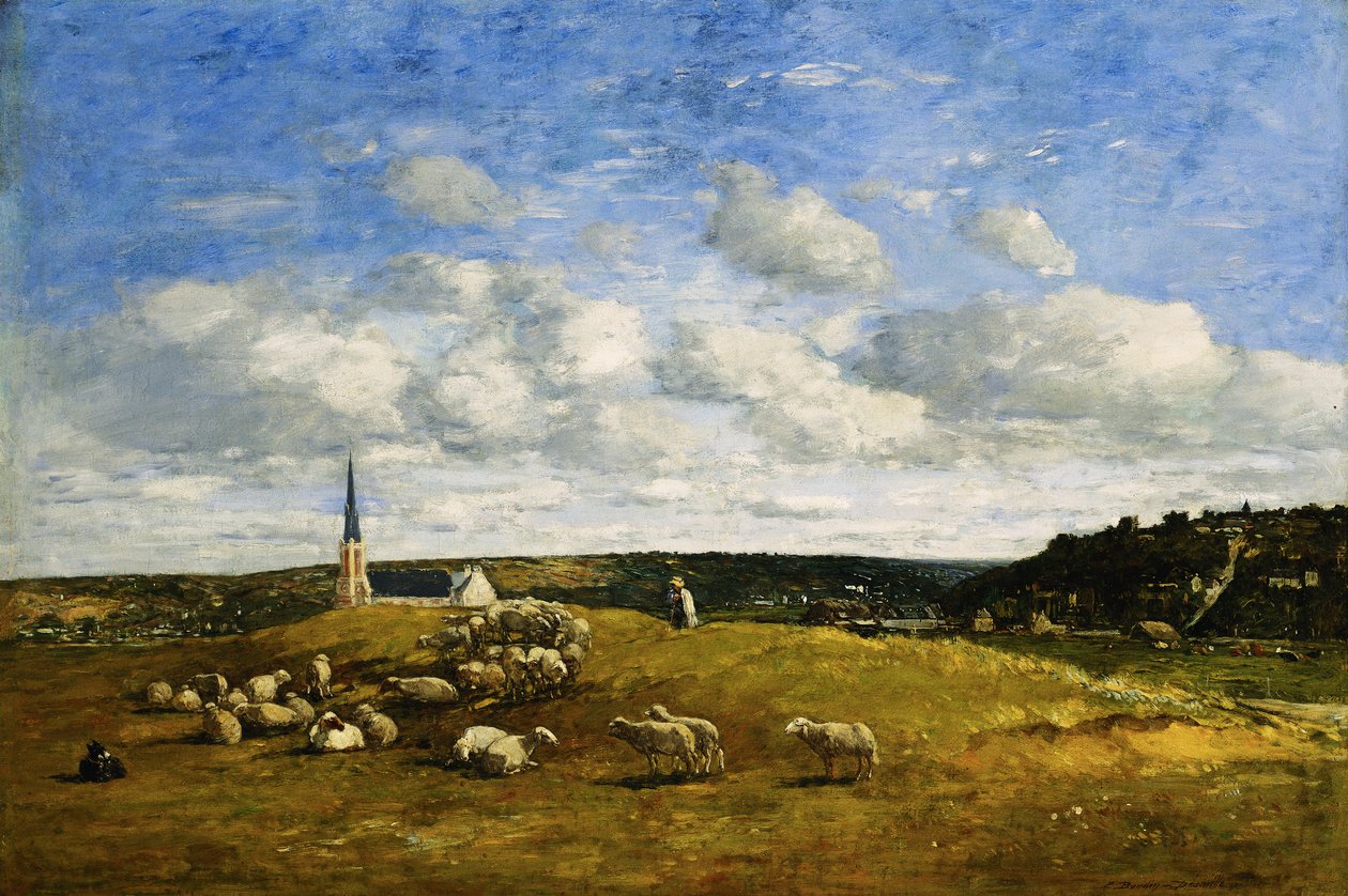 Deauville, 1870-1874 av Eugene Louis Boudin