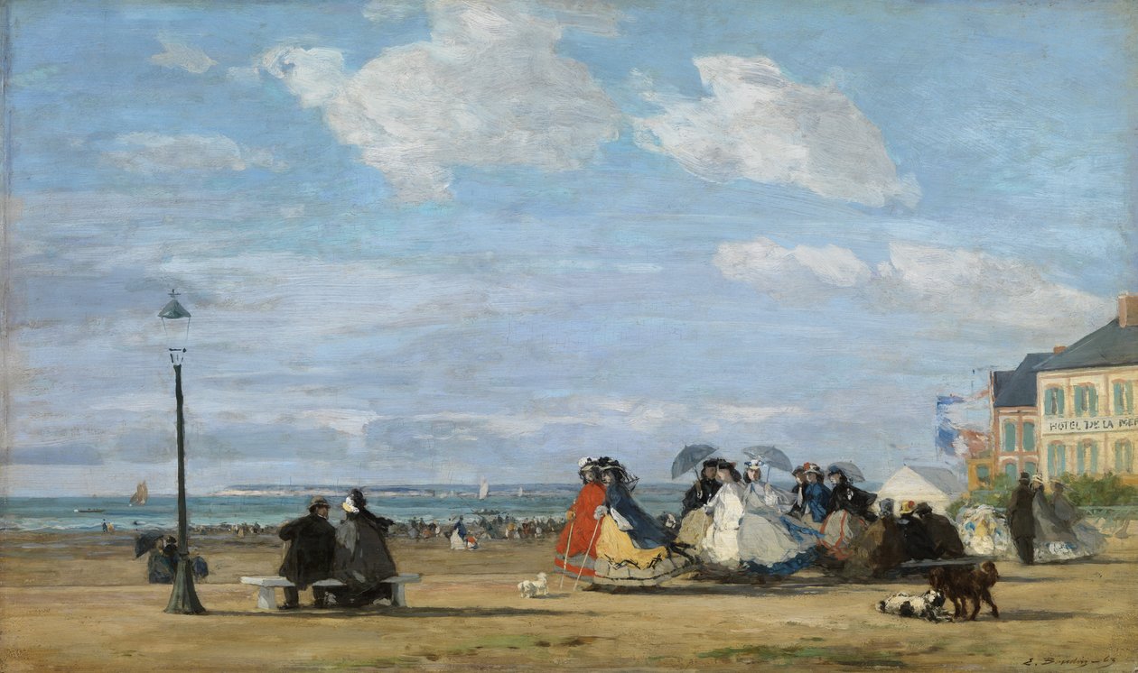 Keiserinne Eugenie (1826-1920) i Trouville av Eugene Louis Boudin