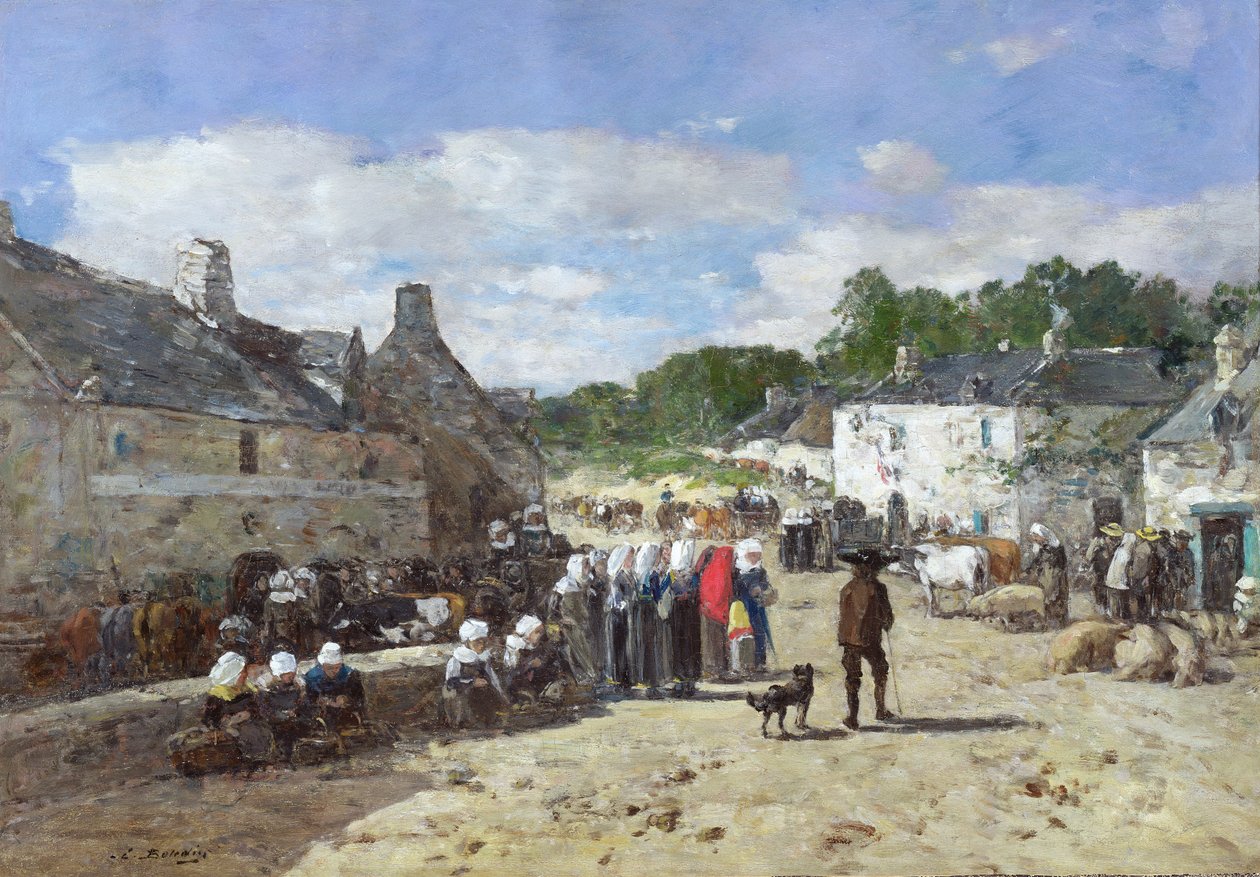 La Fete, ca. 1865 av Eugene Louis Boudin