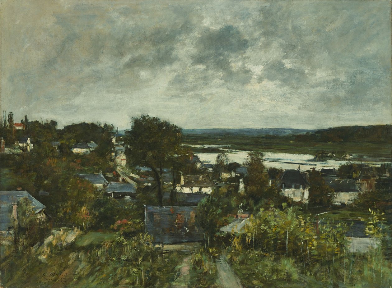 La Touques nær Deauville av Eugene Louis Boudin