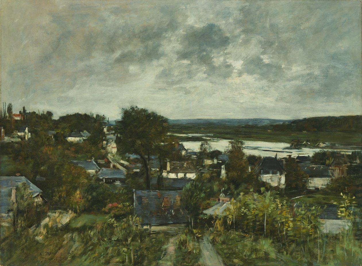 La Touques nær Deauville, 1883. av Eugene Louis Boudin