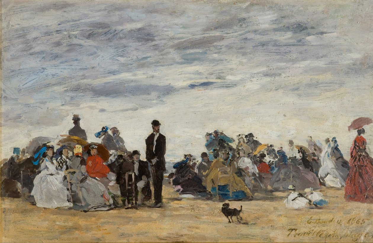 Stranden ved Trouville av Eugene Louis Boudin