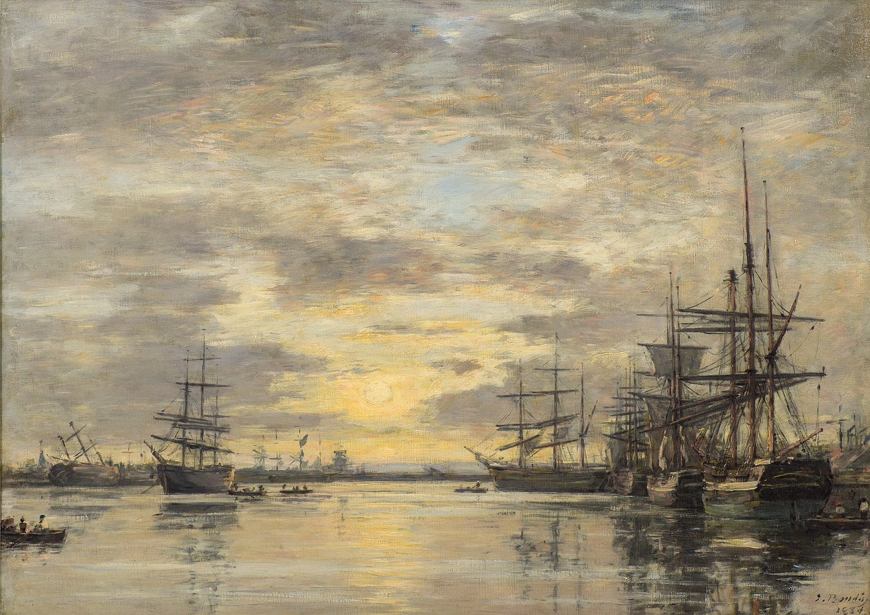 Eure-bassenget i Le Havre av Eugene Louis Boudin