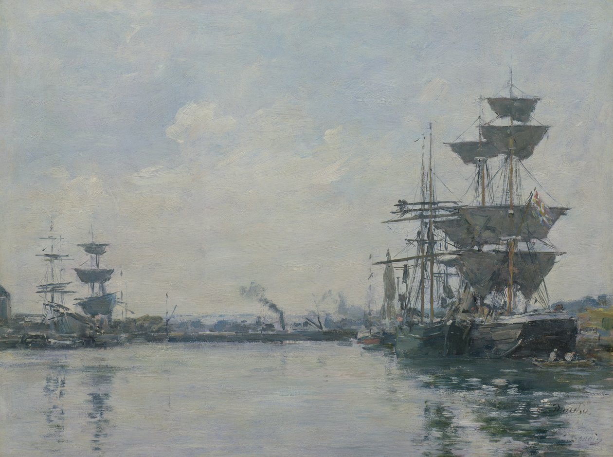 Le Havre, skip i et basseng av Eugene Louis Boudin